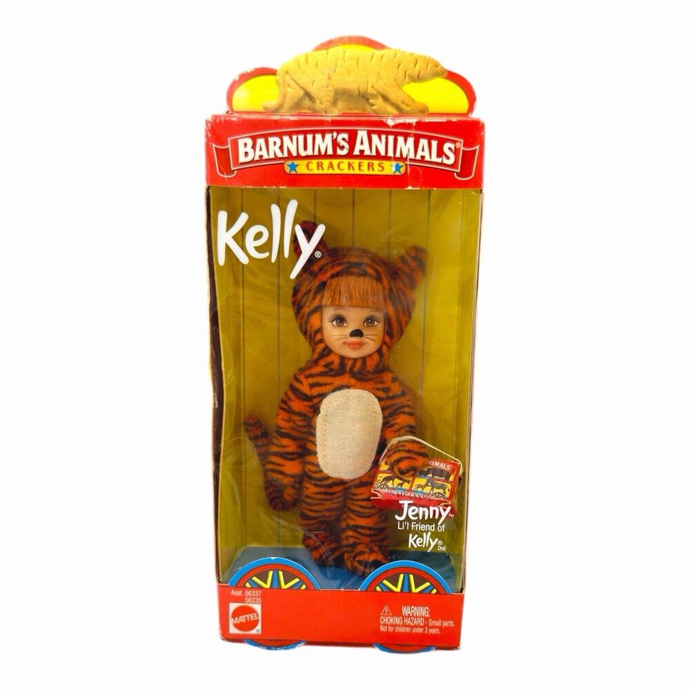 Vintage Barbie 2002 Mattel Kelly Club Barnums Animals Crackers Jenny Tiger Doll